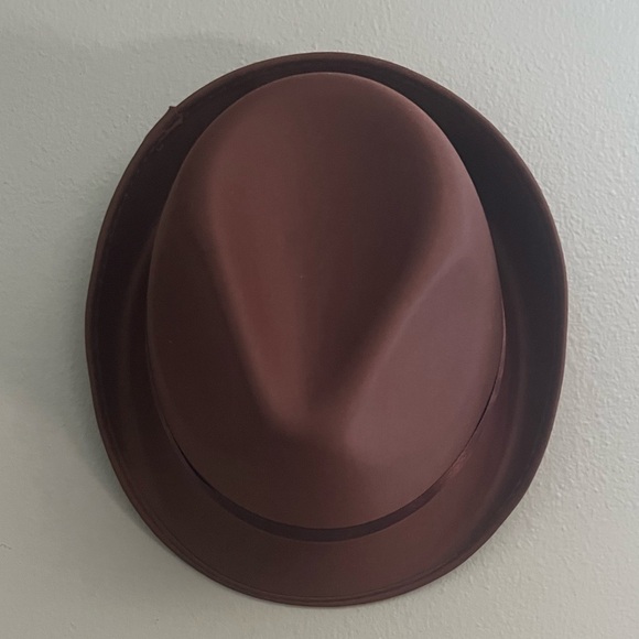 Chic Chocolate Brown Fedora Hat - Picture 3 of 3